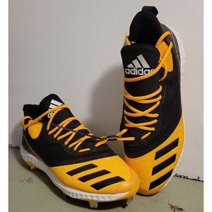 Adidas Icon V Bounce Size 17 Baseball Cleats Black Yellow New Mens G28251 Big